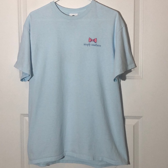 Simply Southern Light Blue Tee Large - Picture 1 of 4